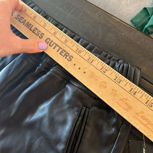 NWT INC Faux Leather Jogger Pants Black Small - Picture 11 of 13